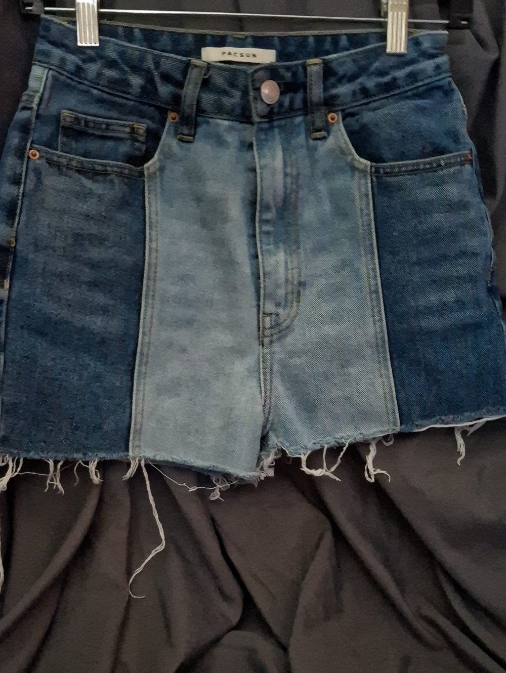 Pacsun Two-Tone High-Waist Denim Shorts Size 26